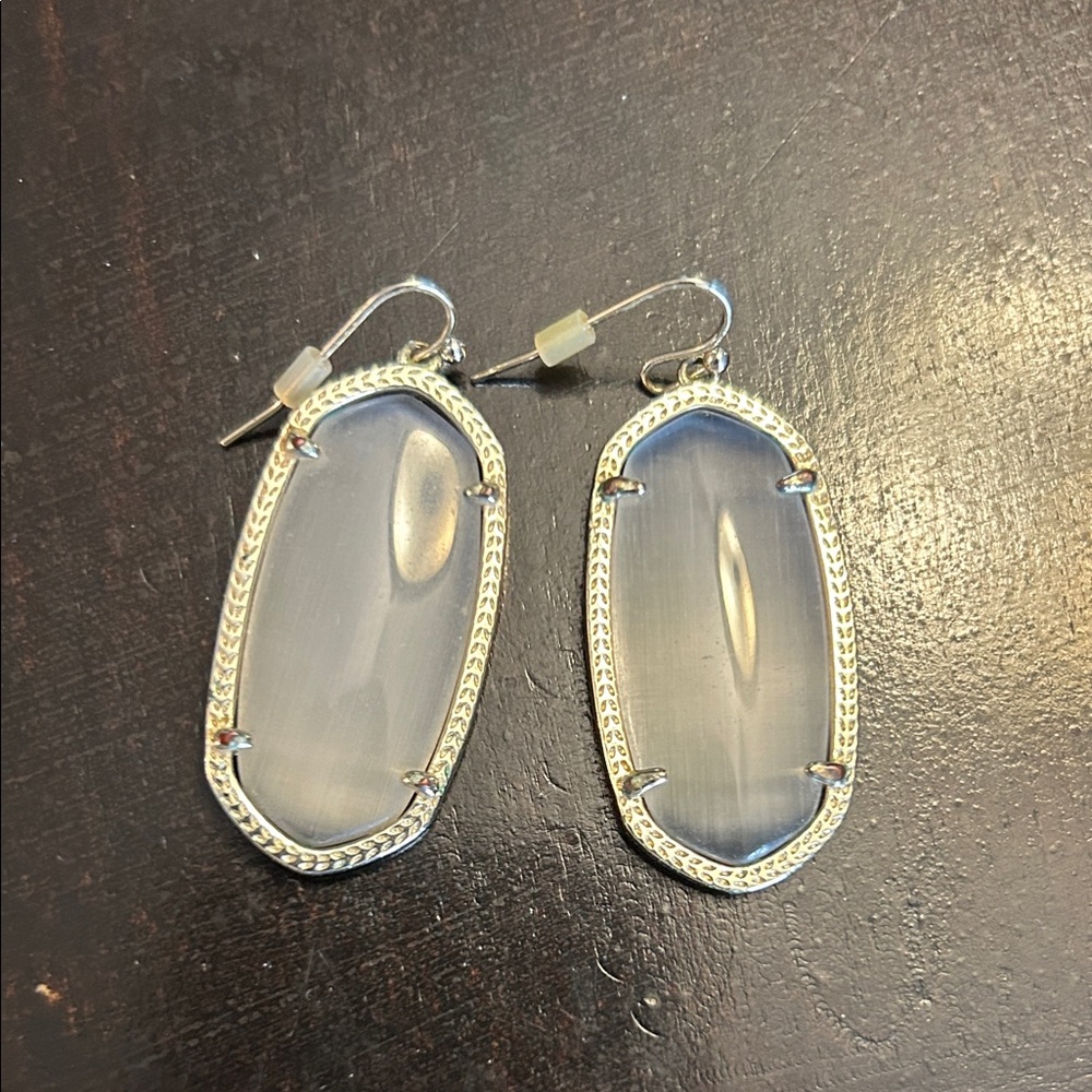 Elegant Silver and Gray Dangle Earrings